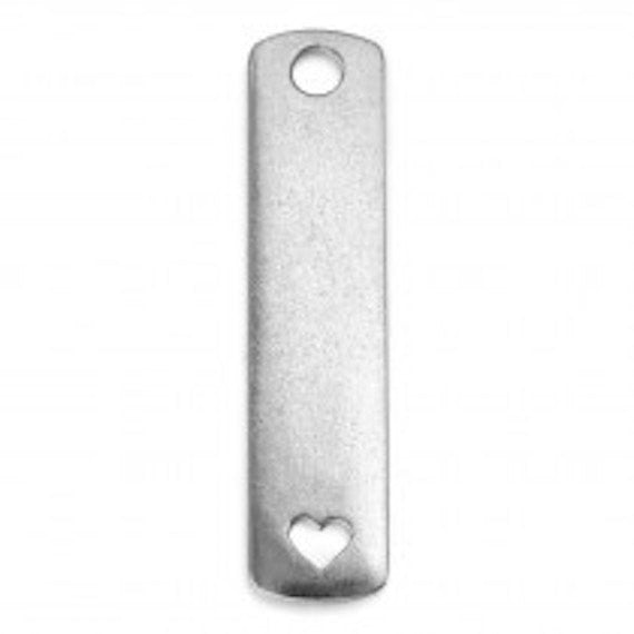 Pewter Tag w/heart, 1 1/2