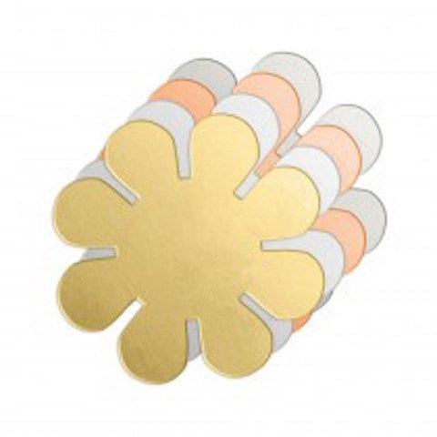 Brass - 8 Petal Flower Blanks - 1 1/4