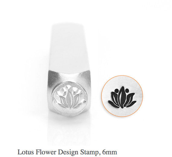 Lotus Flower Design Stamp, SC1514-M-6MM