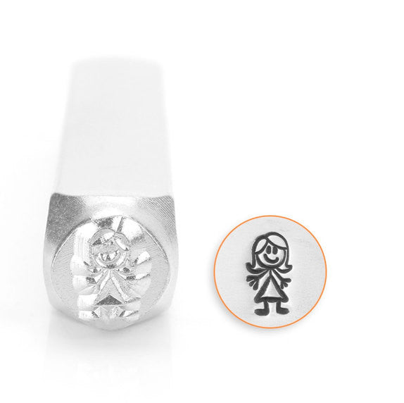 Auntie / Aunt Stick Figure Design Stamp, SC159-L-7MM