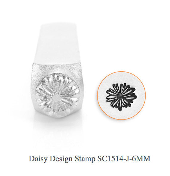 Daisy Design Stamp, Metal Stamp, SC1514-J-6MM