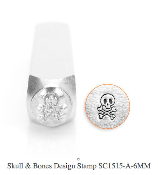 Skull & Bones Design Stamp, SC1515-A-6MM