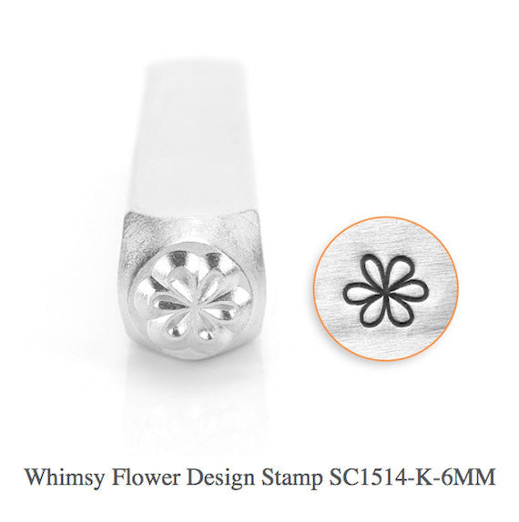 Whimsy Flower Design Stamp, SC1514-K-6MM