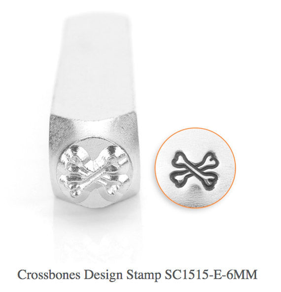 Cross Bones Design Stamp, SC1515-E-6MM