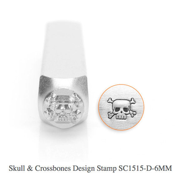 Skull & Cross Bones Design Stamp, SC1515-D-6MM