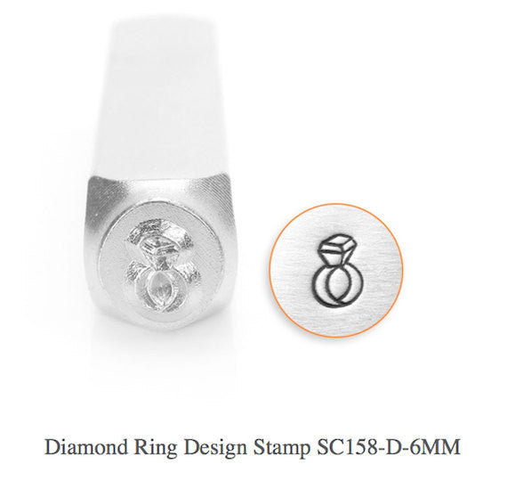 Diamond Ring Design Stamp, SC158-D-6MM