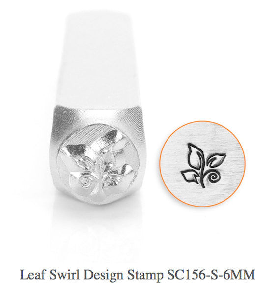 Leaf Swirl Design Stamps, SC156-S-6MM