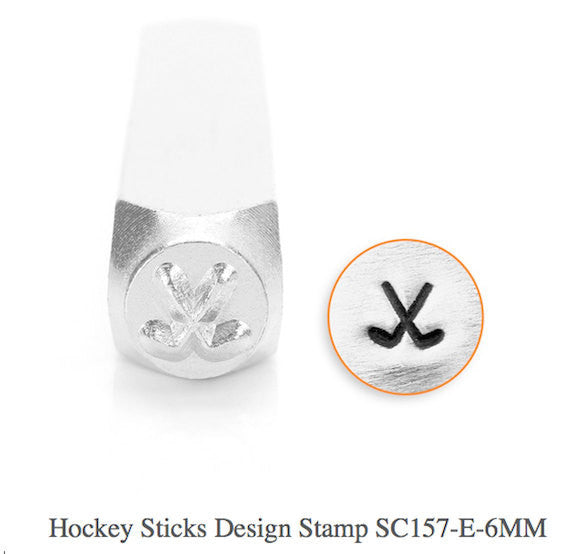 Hockey Sticks Design Stamps, SC157-E-6MM