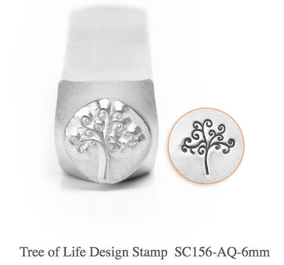 Tree of Life Design Stamp, SC156-AQ-6MM