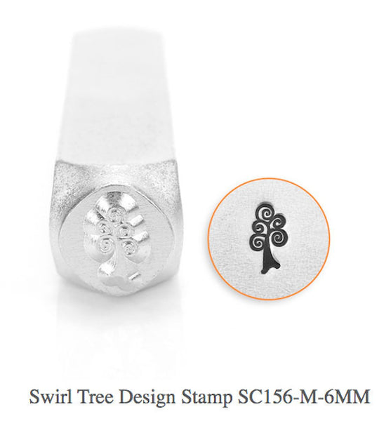 Swirl Tree Design Stamps,SC156-M-6MM