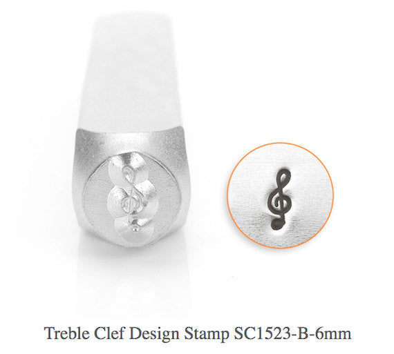 Treble Clef Design Stamp, SC1523-B-6MM