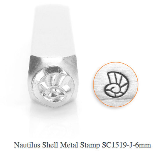 Nautilus Shell Design Stamp, SC1519-J-6MM