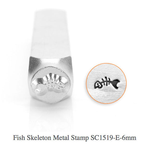 Fish Skeleton Design Stamp, SC1519-E-6MM