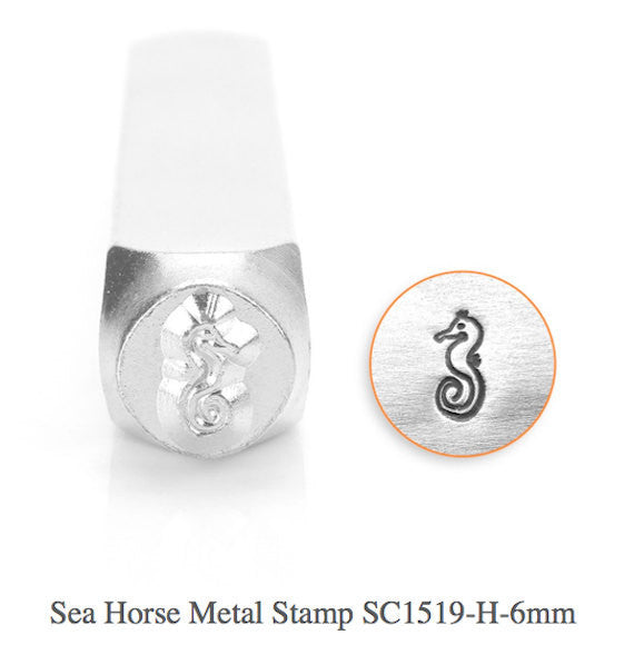 Seahorse Design Stamp, Metal Stamp, SC1519-H-6MMp