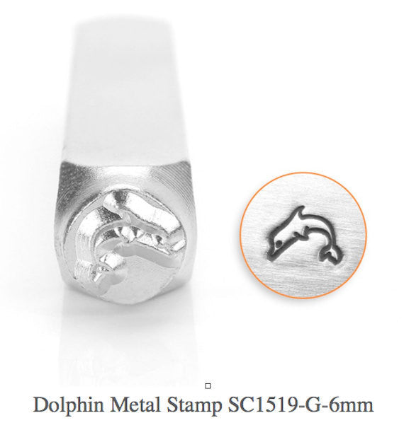 Dolphin Design Stamp, SC1519-G-6MM