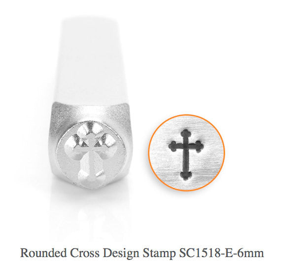 Rounded Cross Design Stamp, SC1518-E-6MM