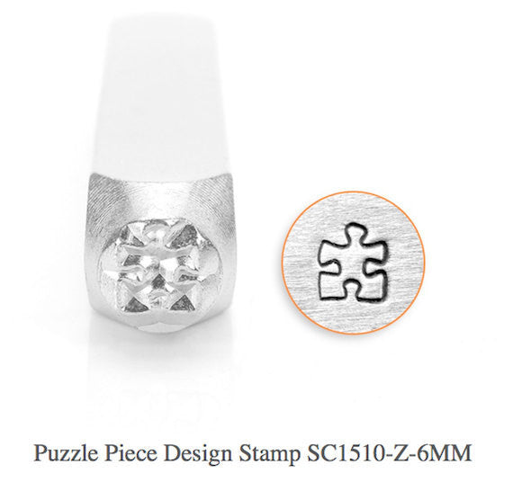 Puzzle Piece Design Stamp, SC1510-Z-6MM