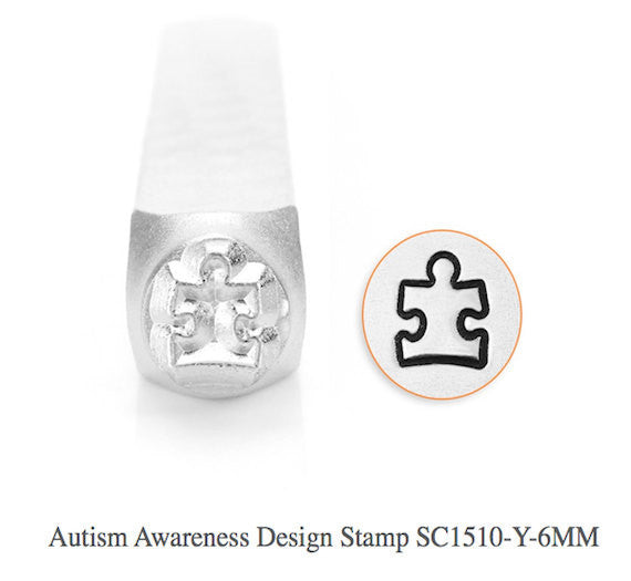 Autism Awareness Design Stamp, SC1510-Y-6MM