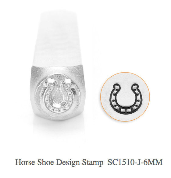 Horse Shoe Symbol Design Stamp, SC1510-J-6MM