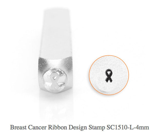 Breast Cancer Ribbon Design Stamp, SC1510-L-4-MM