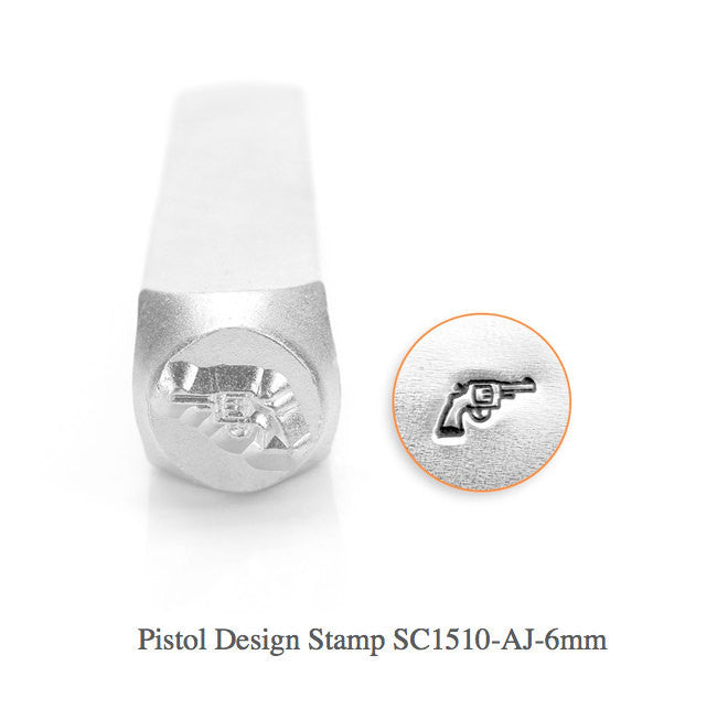 Pistol Symbol Design Stamp, SC1510-AJ-6MM