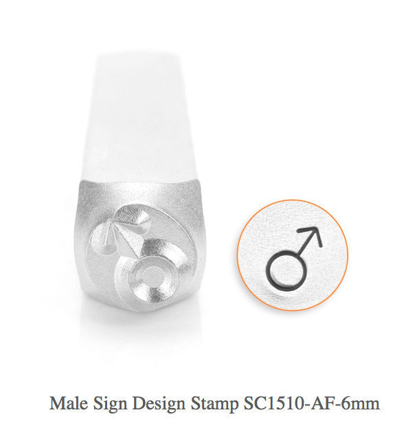 Male Symbol Design Stamp, SC1510-AF-6MM