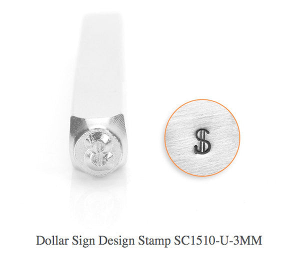 Dollar Sign Design Stamp, SC1510-U-3MM