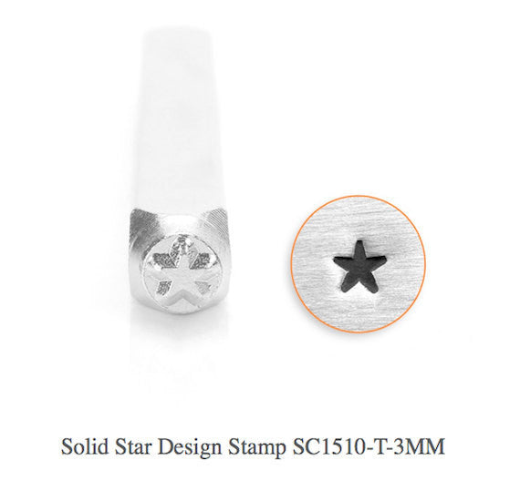 Solid Star Design Stamp, SC1510-T-3MM