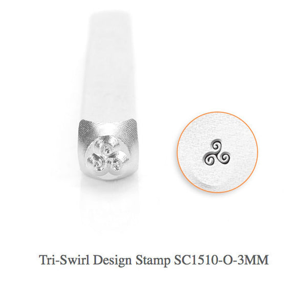 Tri- Swirl Design Stamp, SC1510-O-3MM