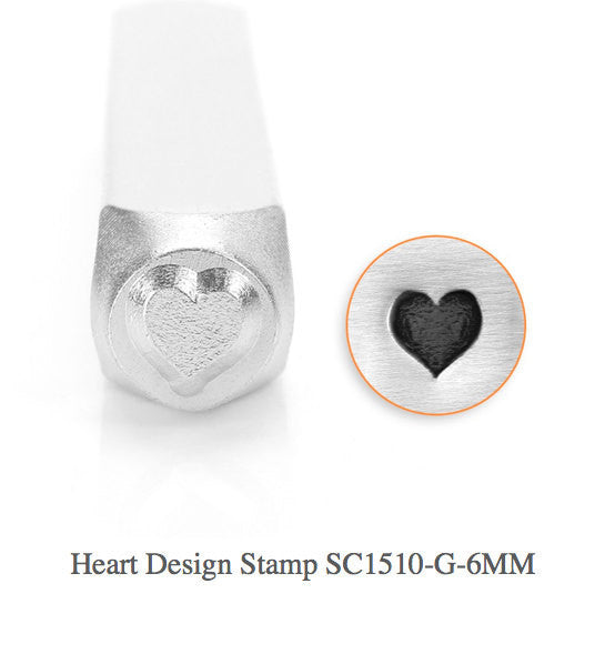 Hearts Symbol Design Stamp, SC1510-G-6MM