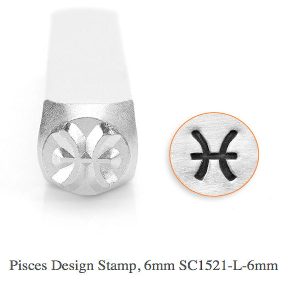 Pisces Design Stamp, SC1521-L-6MM