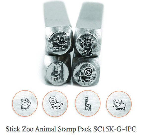 Stick Zoo Animal Pack - 4 pc. Pack, SC15K-G-4PC