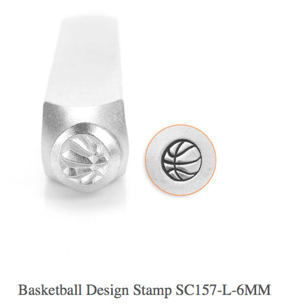 Basketball Design Stamps, SC157-L-6mm