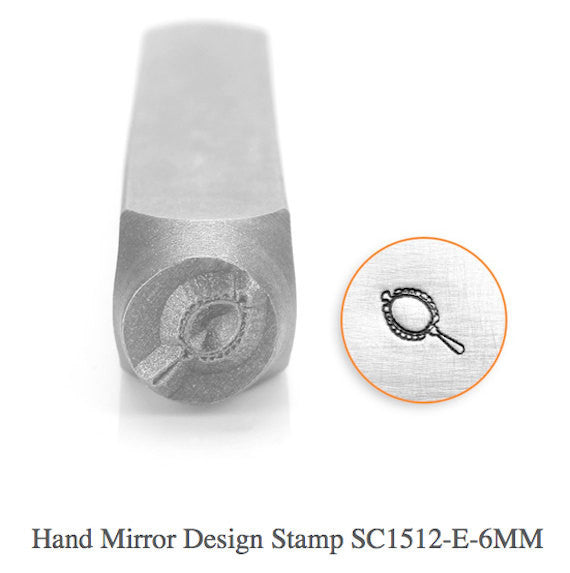 Hand Held Mirror Design Stamp, Shabby Chic Stamp, SC1512-E-6MM