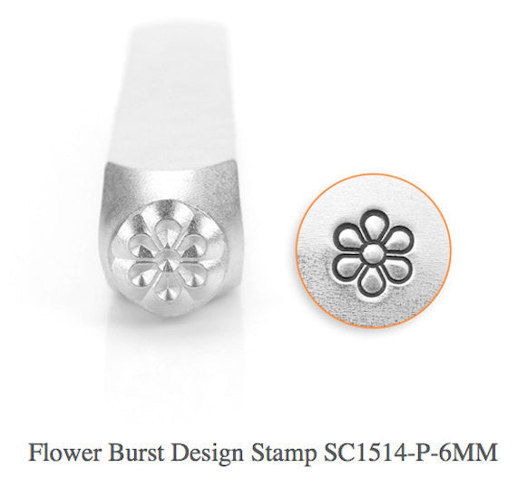 Flower Burst  Design Stamp, SC1514-P-6MM