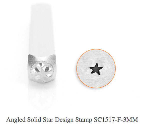 Angled Star Design Stamp, SC1517-F-3MM