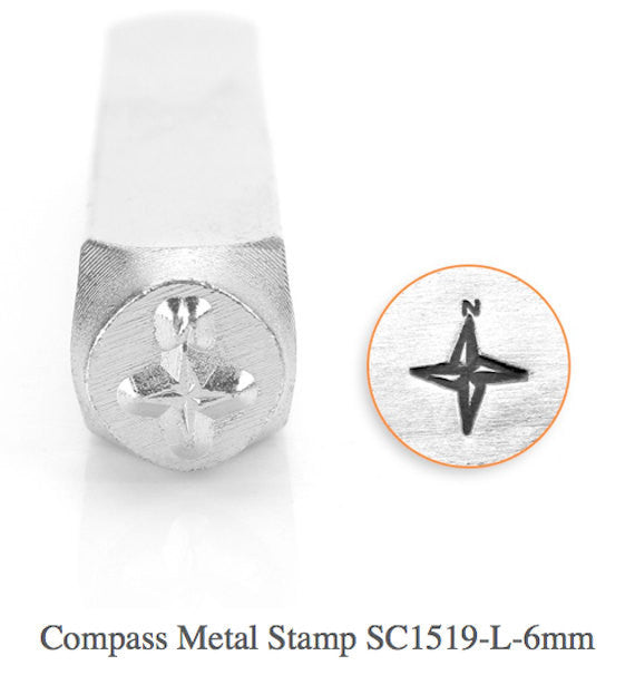 Compass Rose Design Stamp, SC1519-L- 6MM