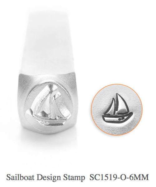 Sailboat Design Stamp, SC1519-O-6MM