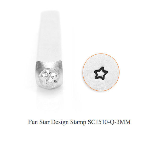 Fun Star Design Stamp, SC1510-Q-3MM