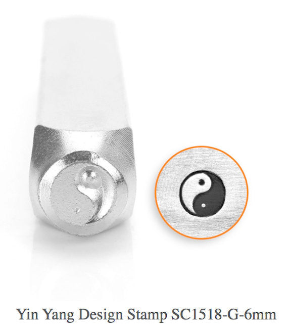 Yin Yang Design Stamp, SC1518-G-6MM