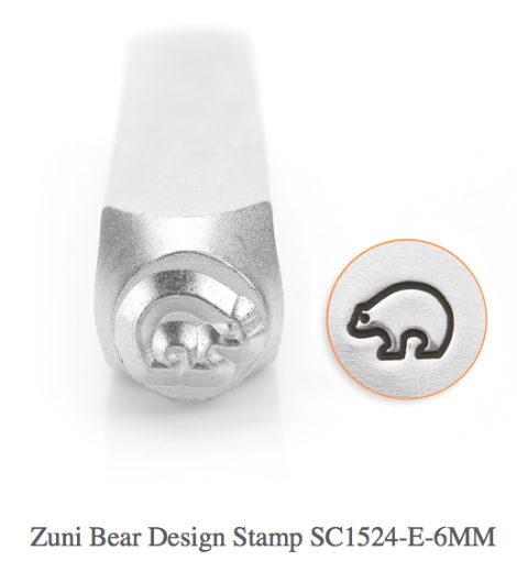 Zuni Bear Design Stamp, SC1524-E-6MM